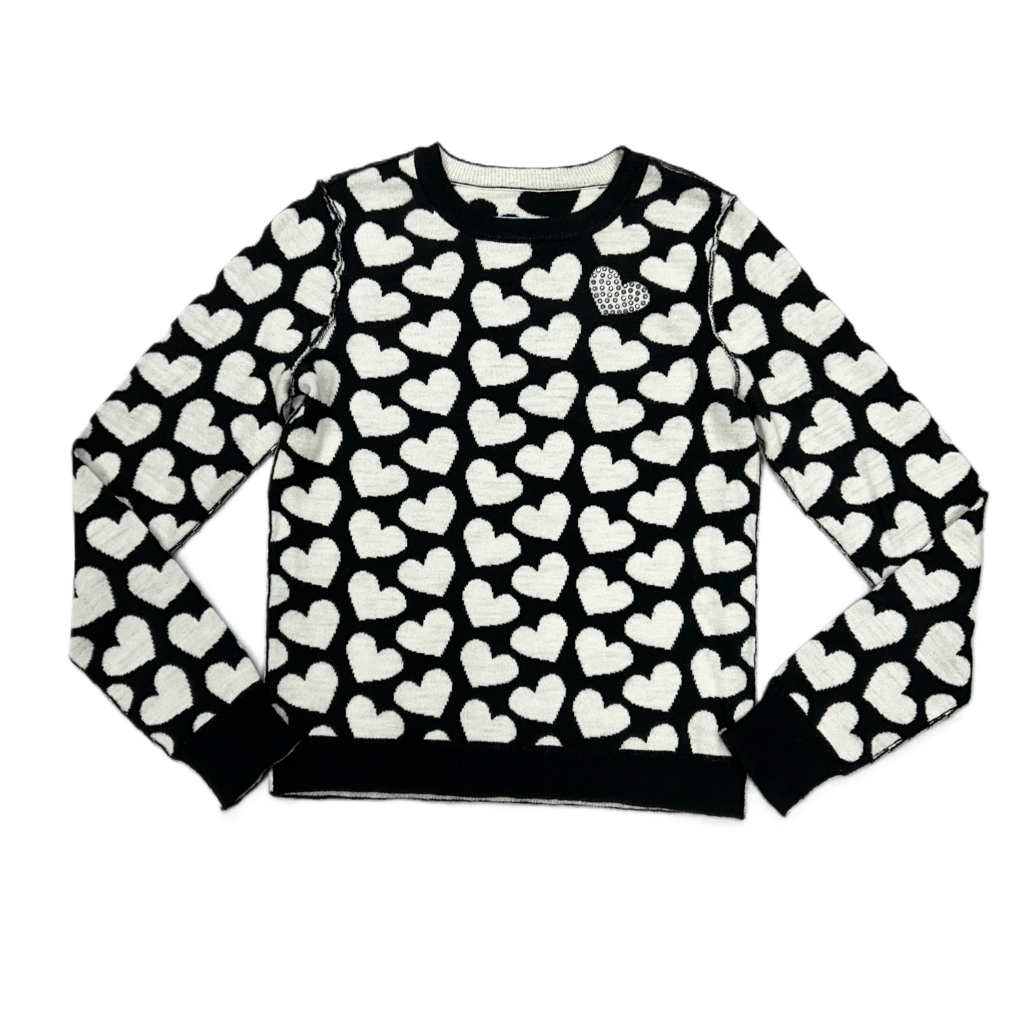 Sweater Designer By Alice + Olivia In Black & Cream, Size: Xs