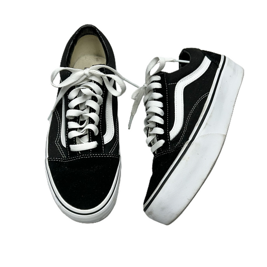 Shoes Sneakers Platform By Vans In Black & White, Size: 8