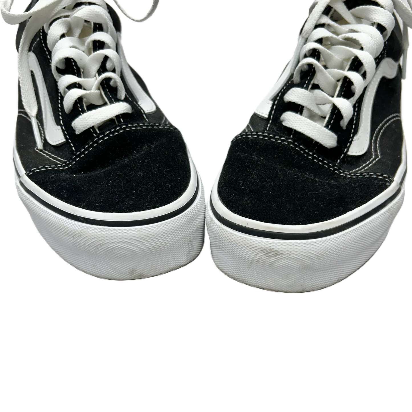 Shoes Sneakers Platform By Vans In Black & White, Size: 8