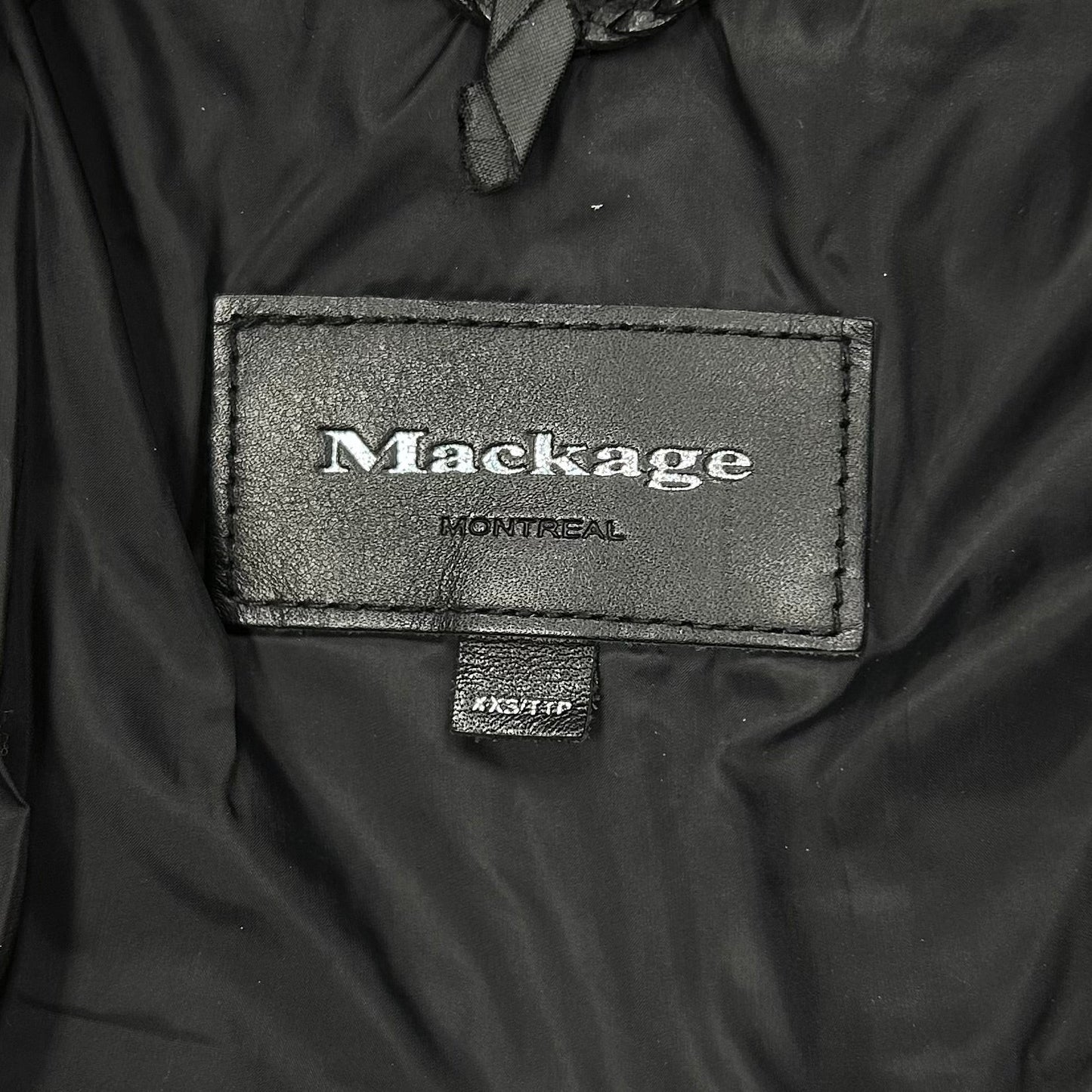 Coat Leather By Mackage In Black, Size: Xxs