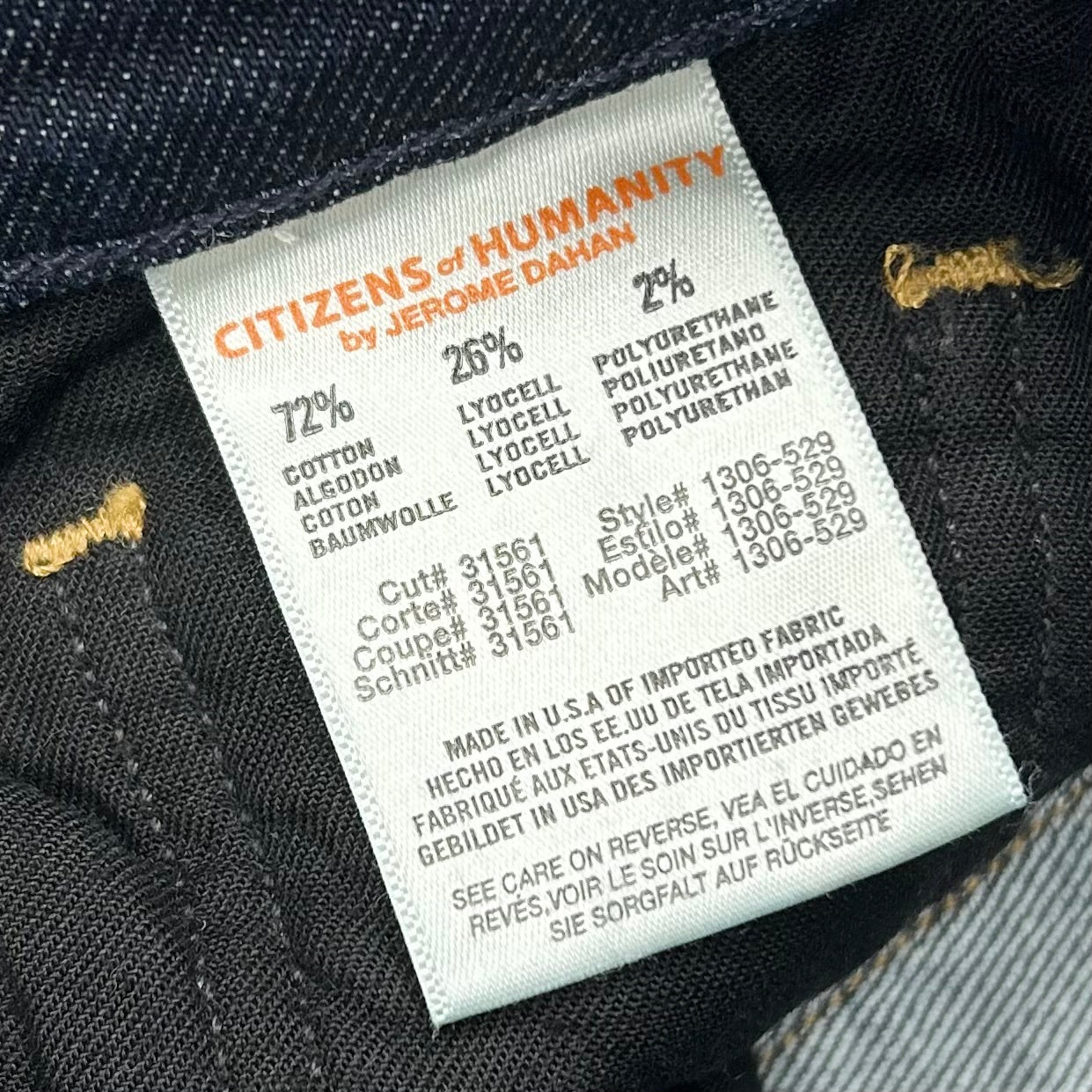 Jeans Straight By Citizens Of Humanity In Blue Denim, Size: 6