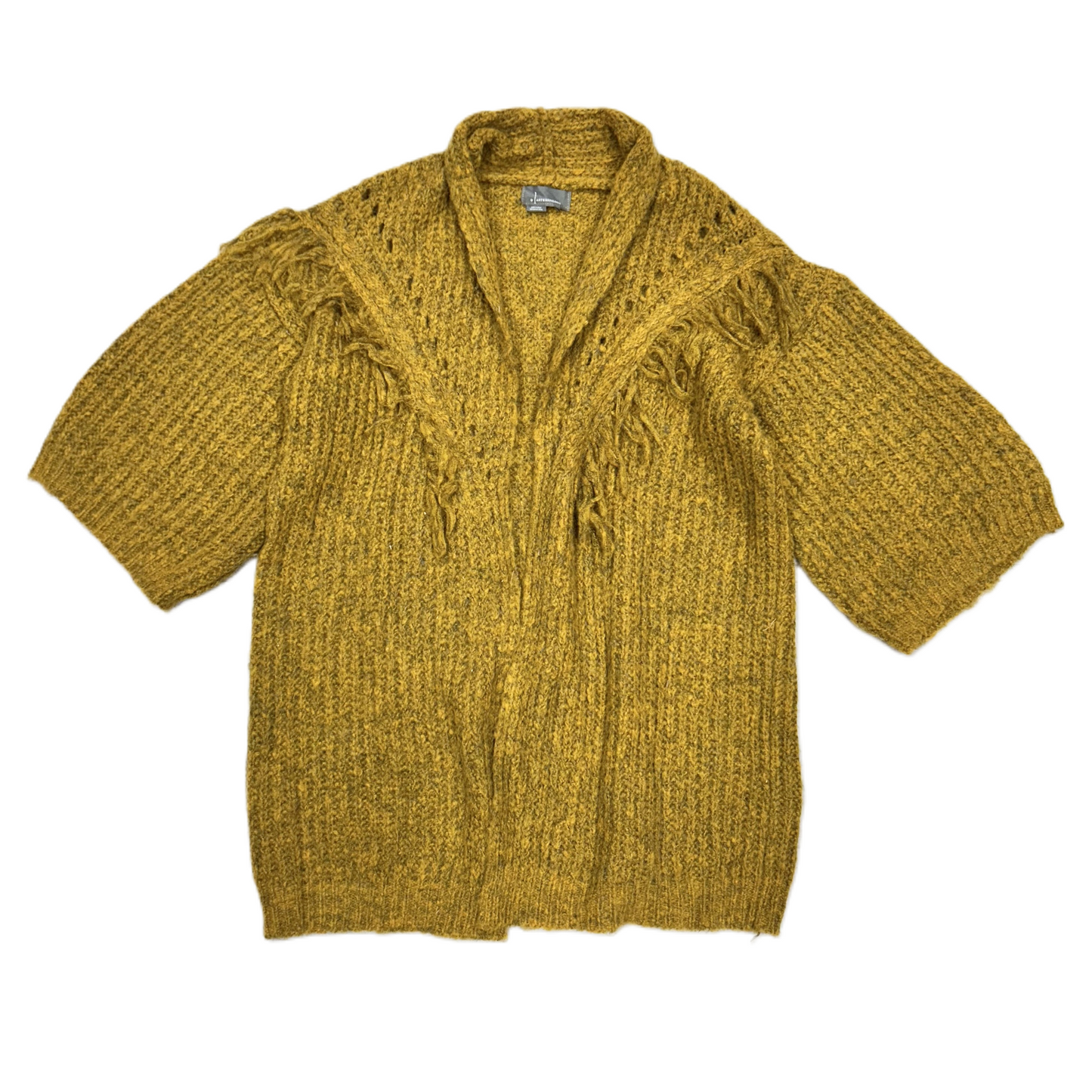 Sweater Cardigan By Anthropologie In Mustard, Size: Osfm