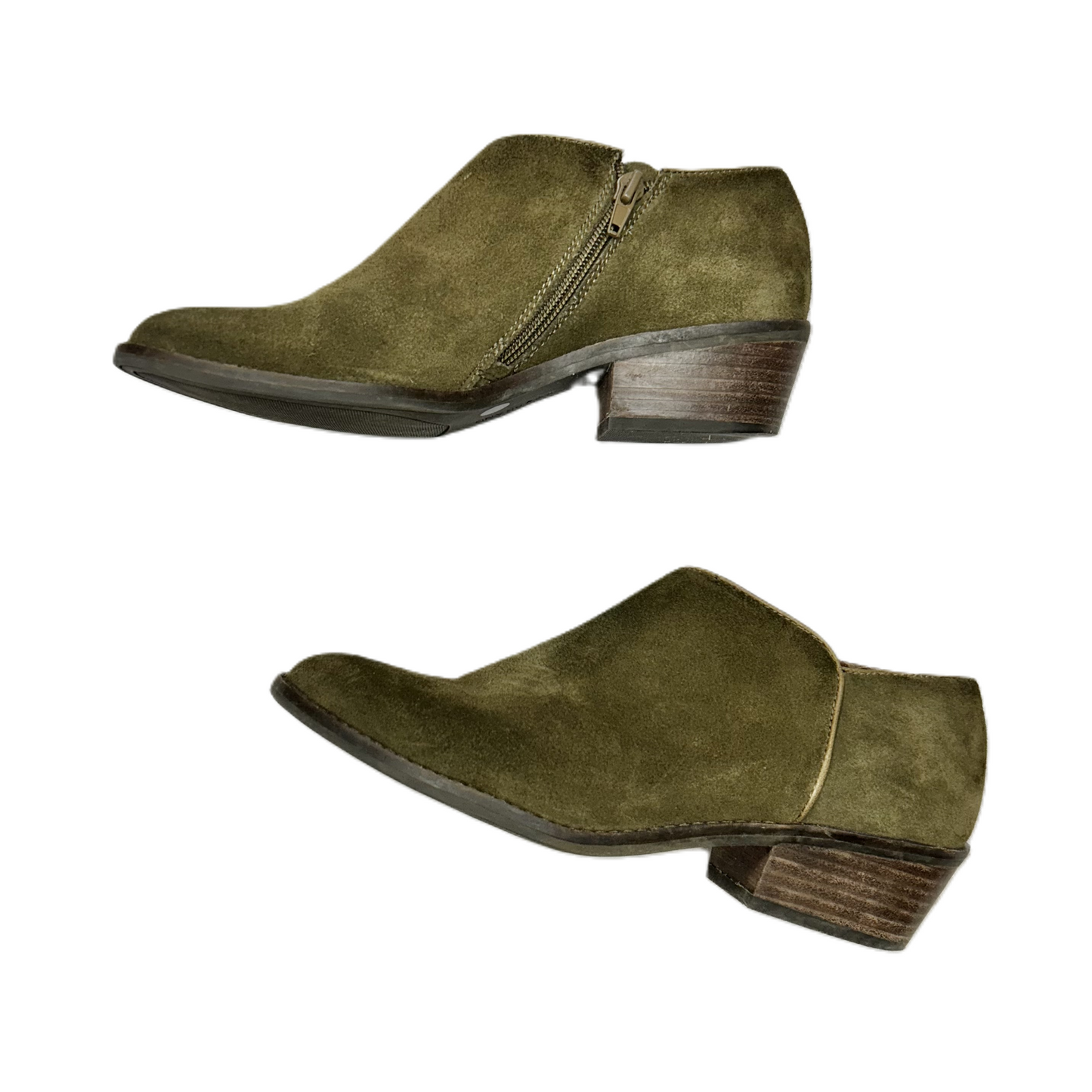 Boots Ankle Heels By Lucky Brand In Green, Size: 8.5