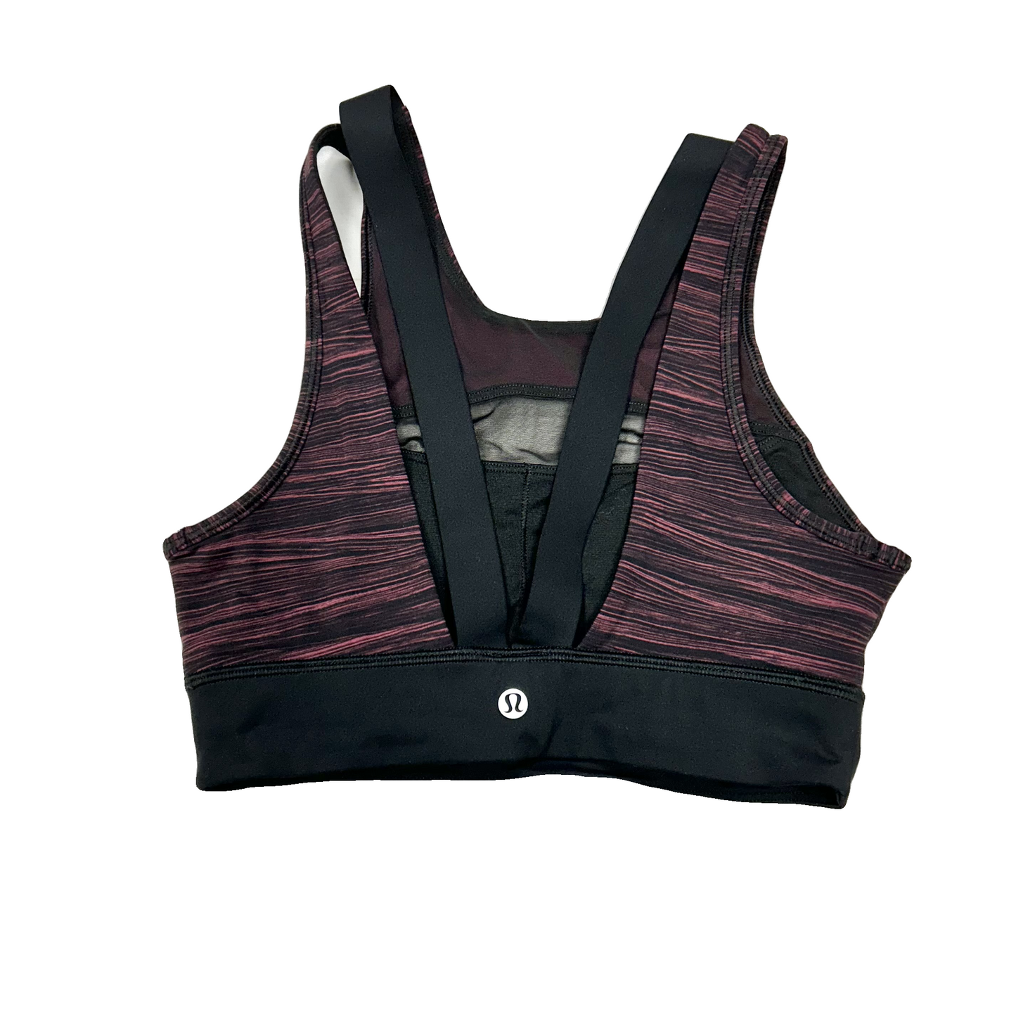 Athletic Bra By Lululemon In Black & Pink, Size: S