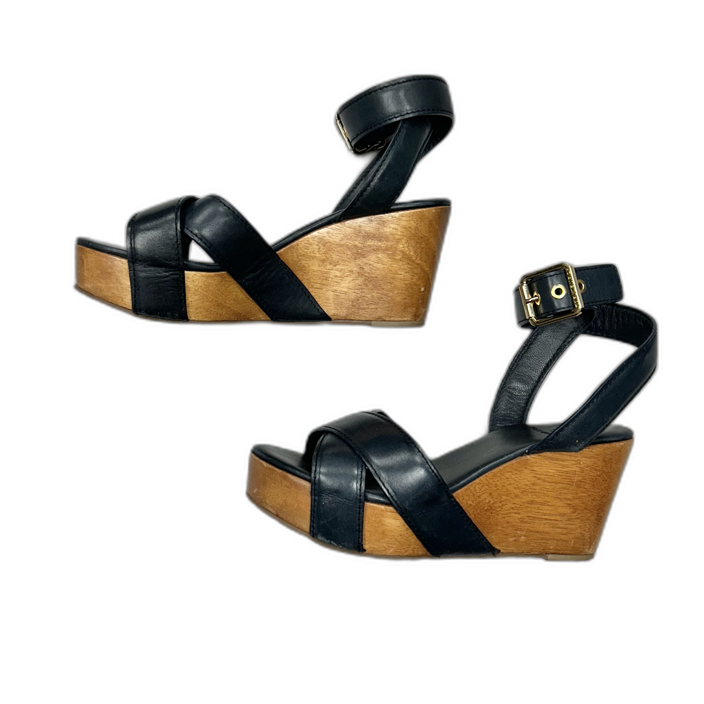 Sandals Designer By Tory Burch In Navy, Size: 6