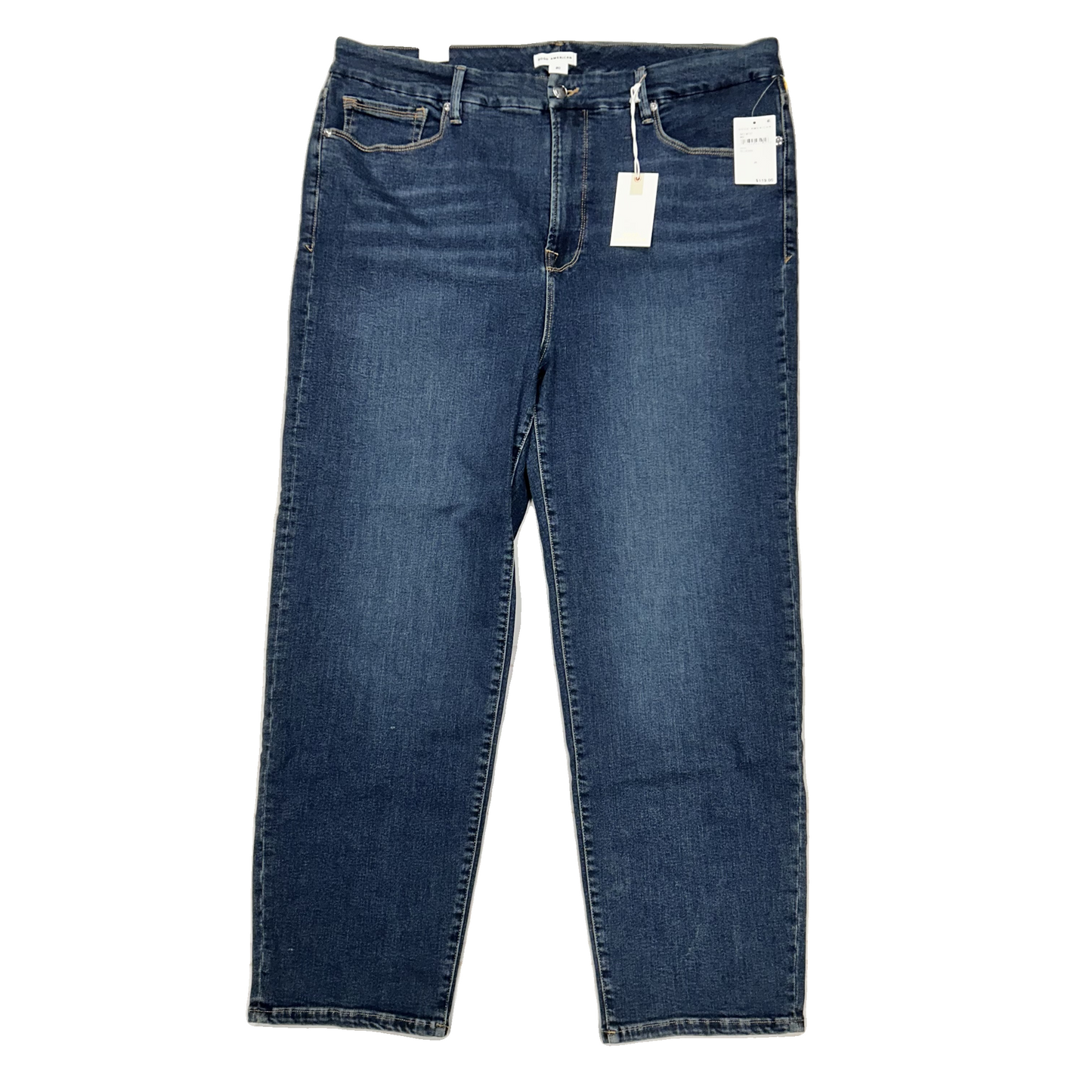 Jeans Straight By Good American In Blue Denim, Size: 20