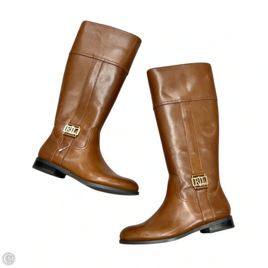 Boots Knee Flats By Lauren By Ralph Lauren In Brown, Size: 6