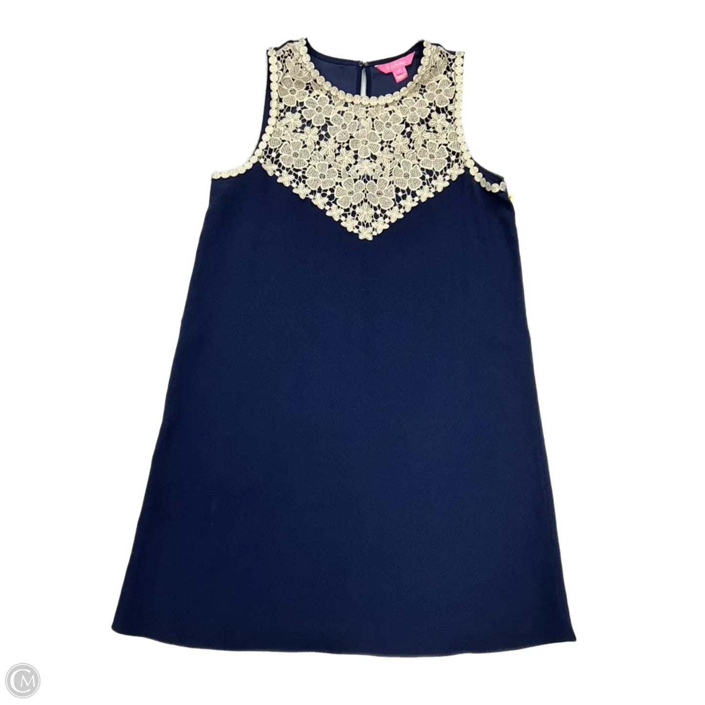 Dress Designer By Lilly Pulitzer In Blue & Gold, Size: S