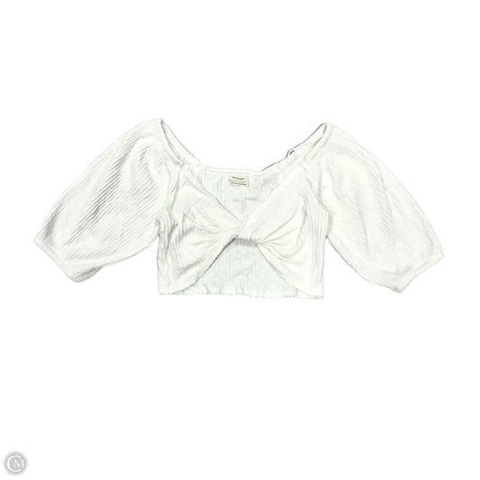 Top 3/4 Sleeve By Urban Outfitters In Ivory, Size: L