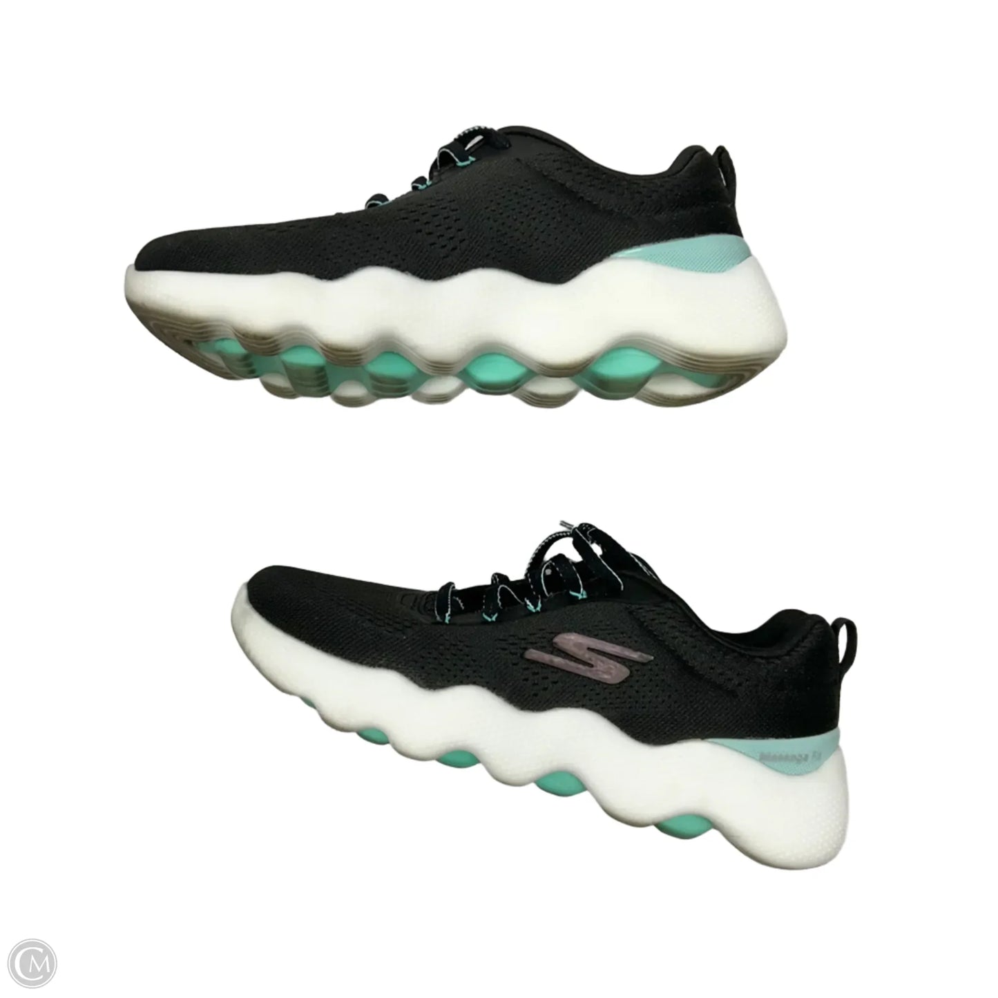 Shoes Athletic By Skechers In Black & Blue, Size: 7.5