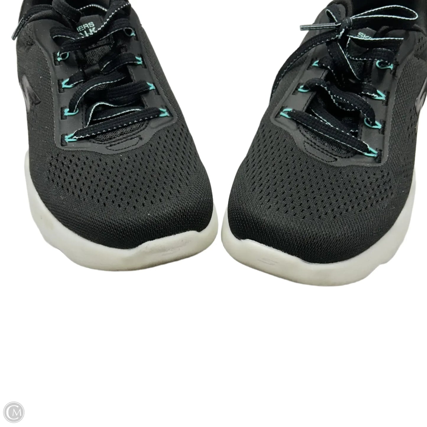 Shoes Athletic By Skechers In Black & Blue, Size: 7.5