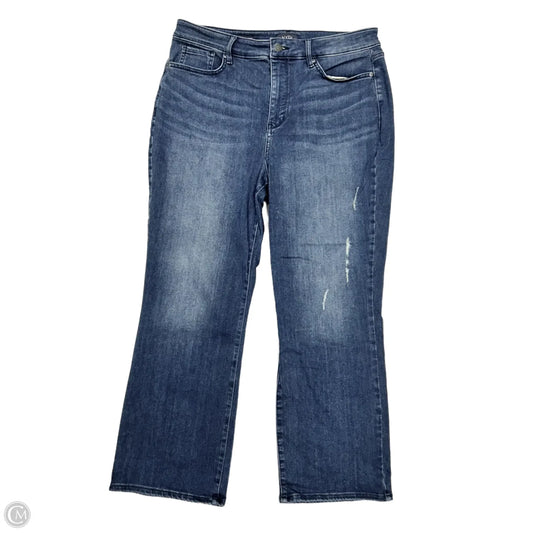 Jeans Straight By Not Your Daughters Jeans In Blue Denim, Size: 14