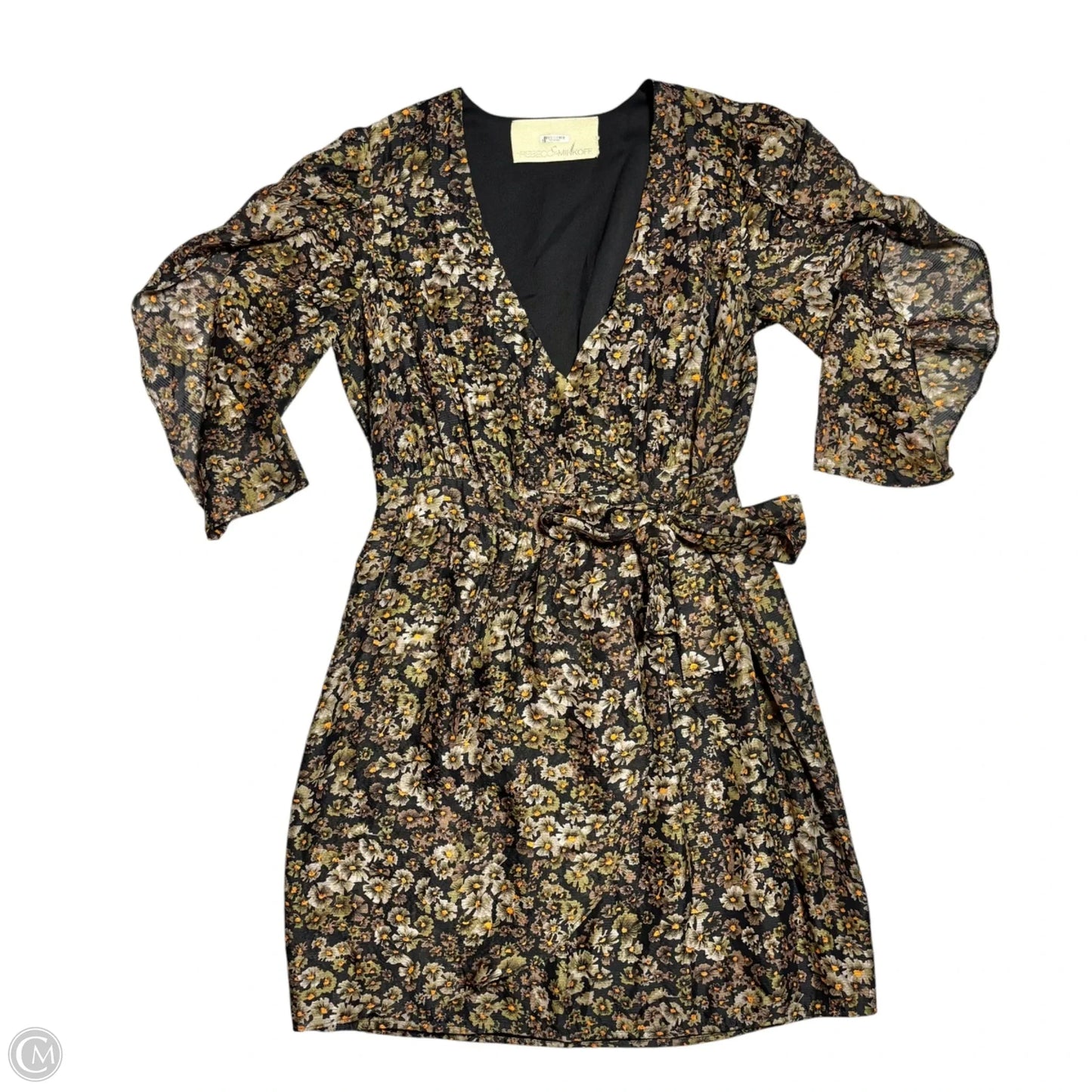Dress Designer By Rebecca Minkoff In Black Floral, Size: Xs