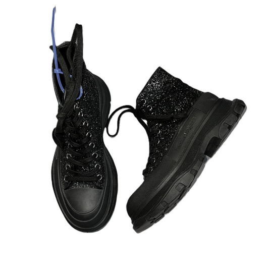 Black Shoes Luxury Designer By Alexander Mcqueen, Size: 10.5