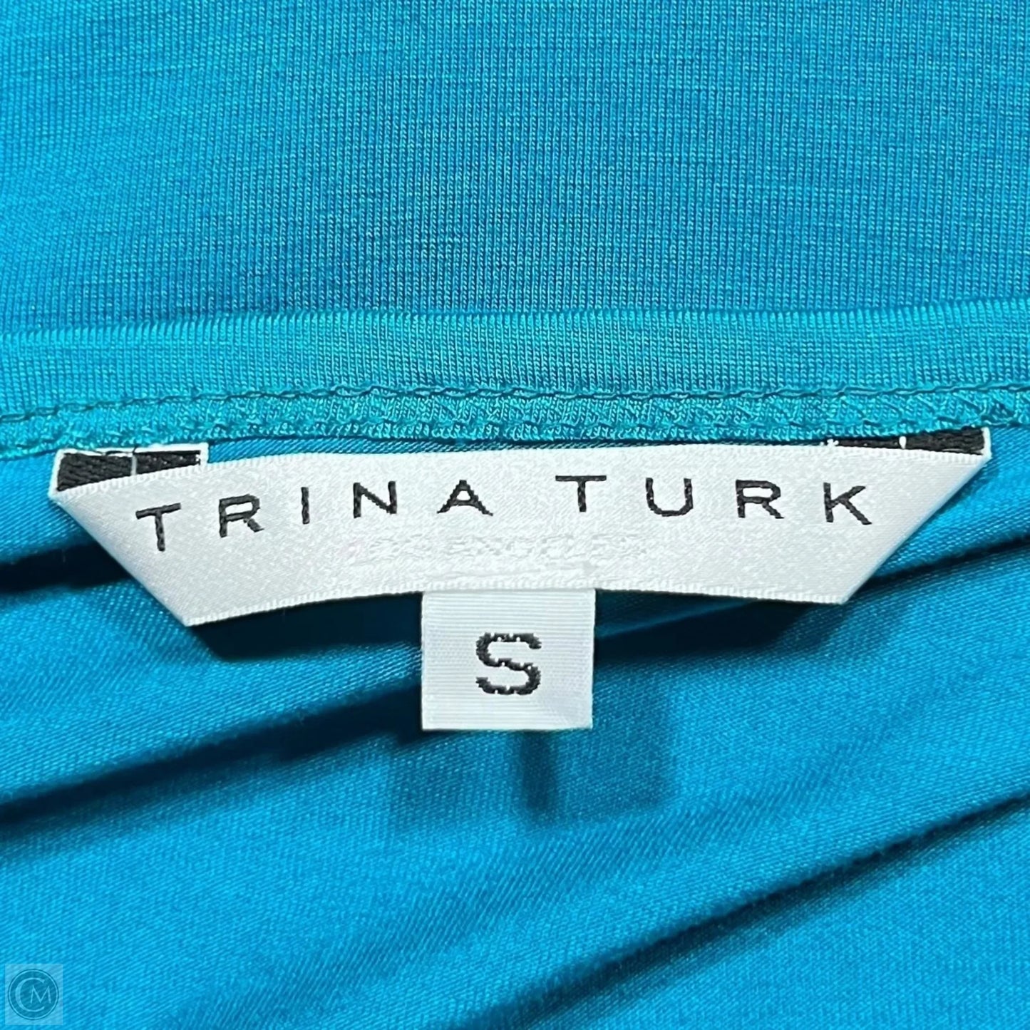 Top Short Sleeve Designer By Trina Turk In Teal, Size: S