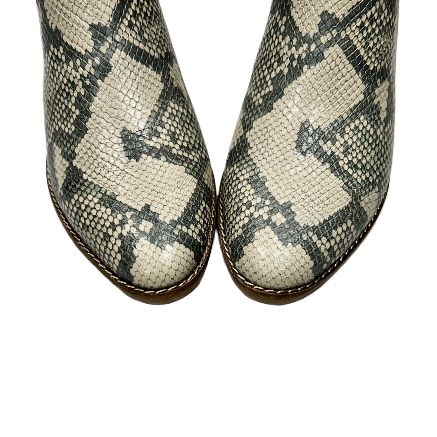 Snakeskin Print Boots Ankle Heels By Lucky Brand, Size: 8.5