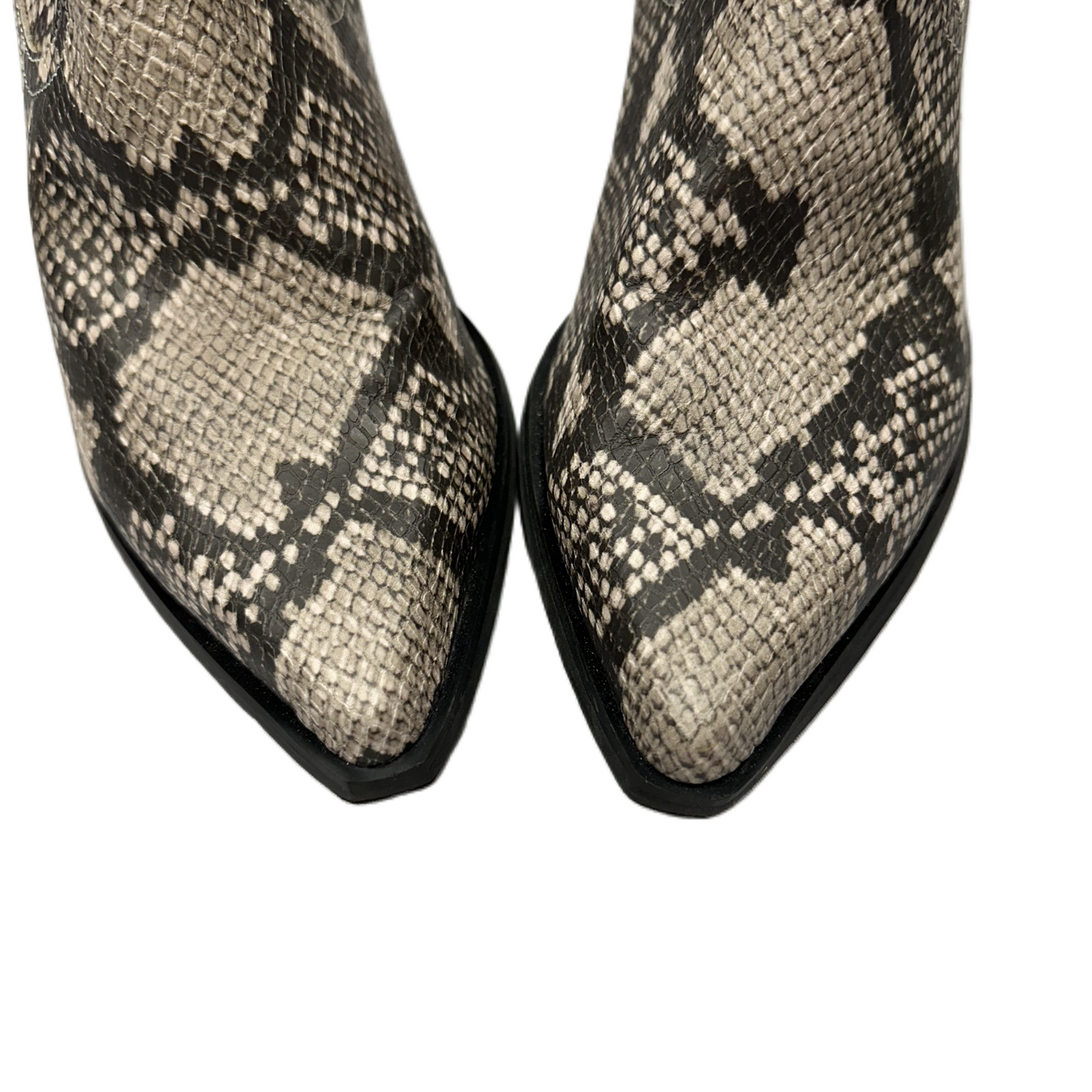 Snakeskin Print Boots Ankle Heels By Dolce Vita, Size: 8.5