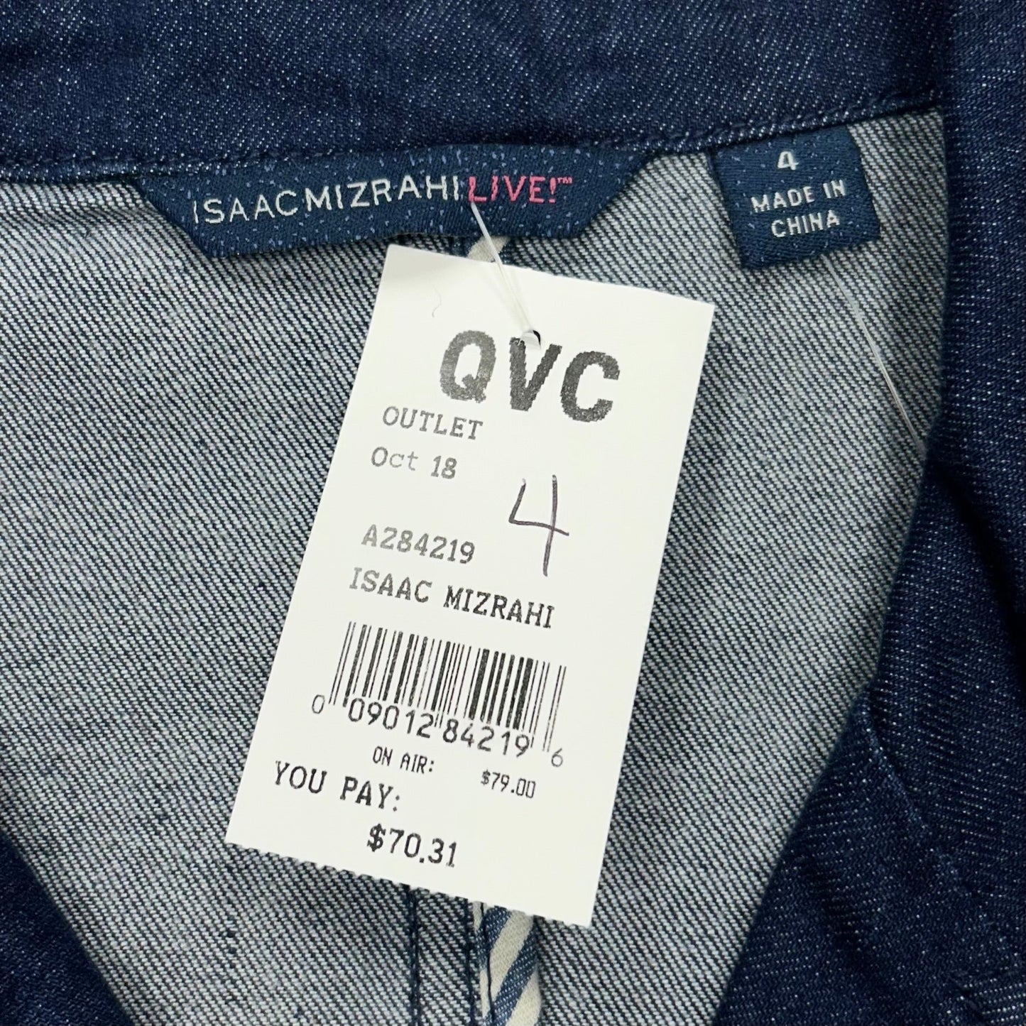Jacket Denim By Isaac Mizrahi Live Qvc  Size: S