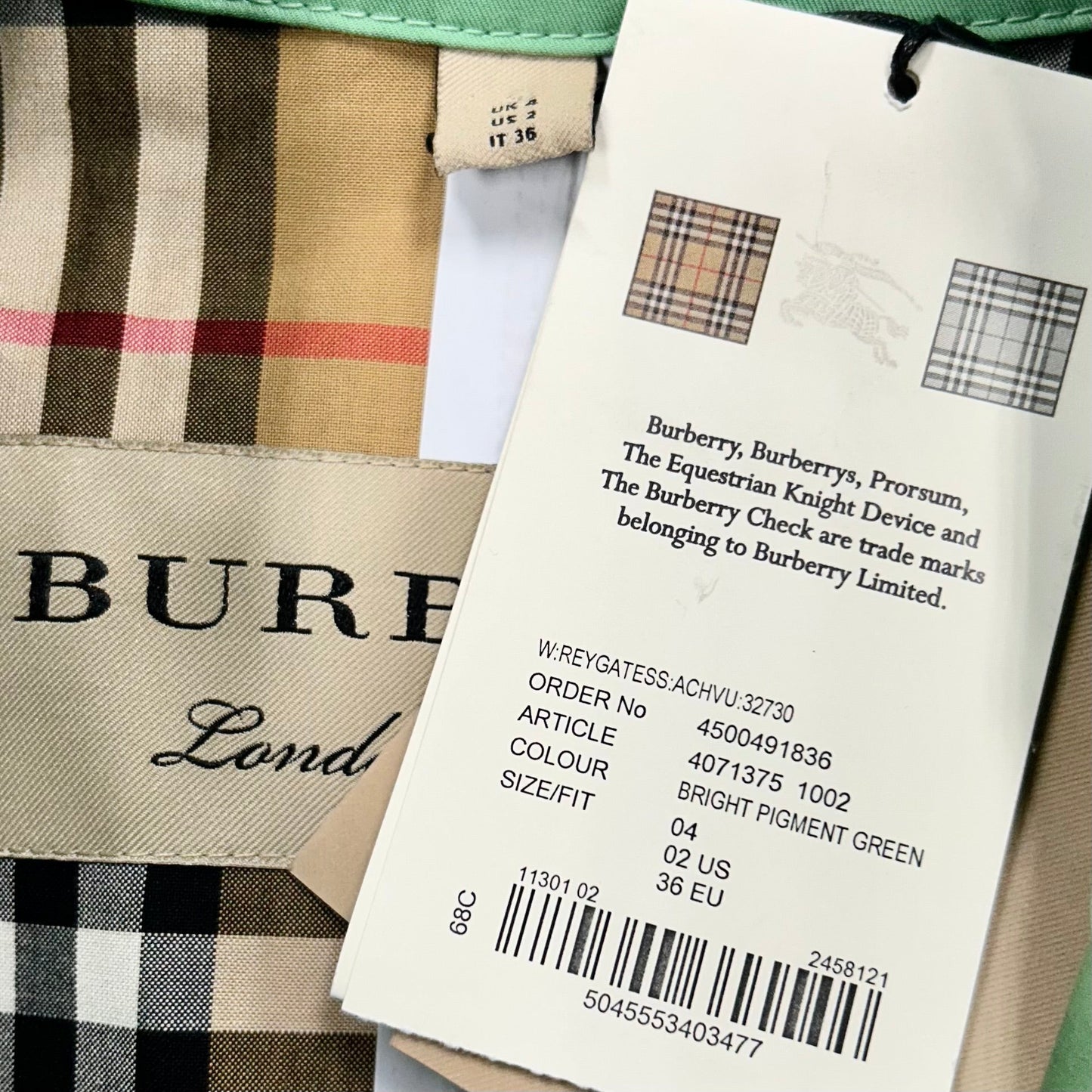 Coat Luxury Designer By Burberry  Size: Xs