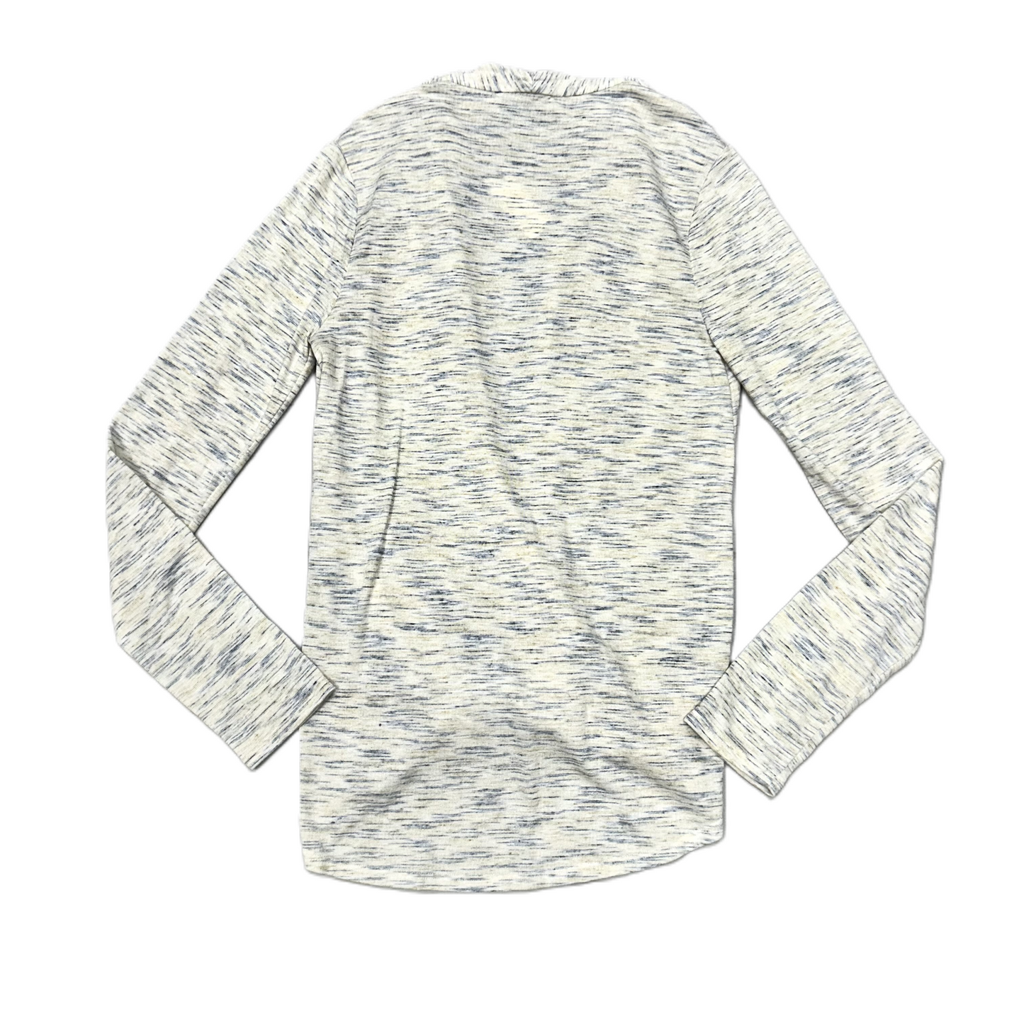 Top Long Sleeve By Saturday/sunday In Cream & Blue, Size: M