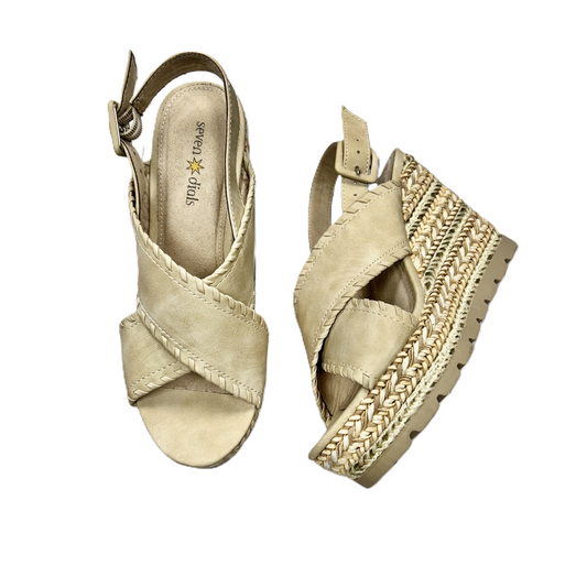 Tan Sandals Heels Wedge By Seven Dials, Size: 6