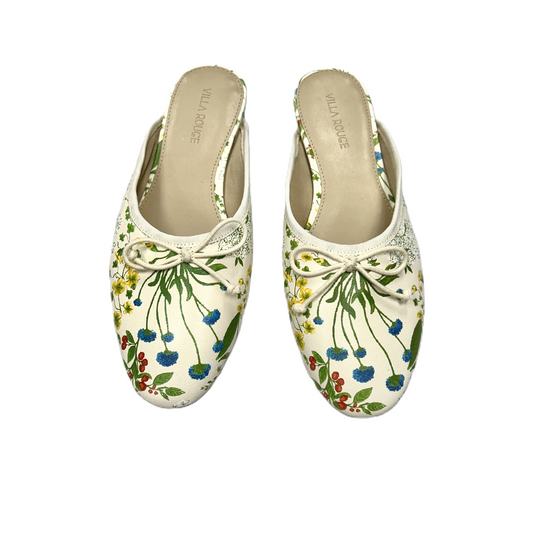 Floral Print Shoes Flats By Villa Rouge Size: 9