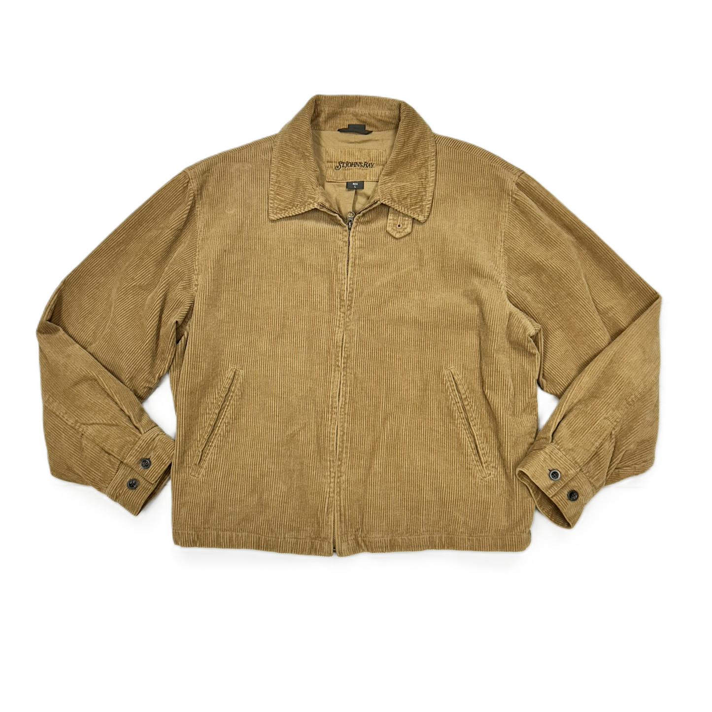 Tan Jacket Fleece By St Johns Bay, Size: L