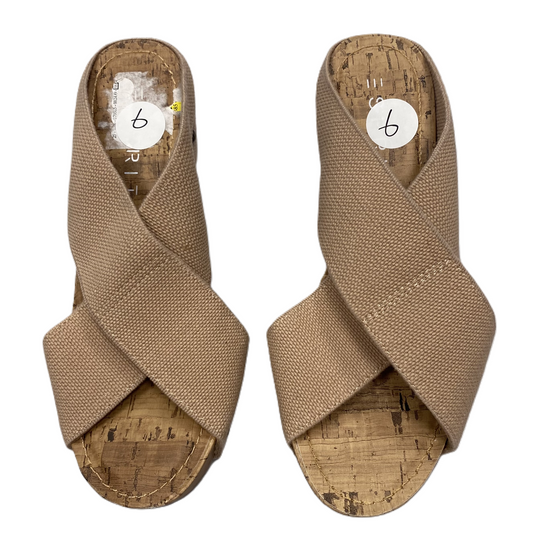 Tan Sandals Heels Wedge By Esprit, Size: 6