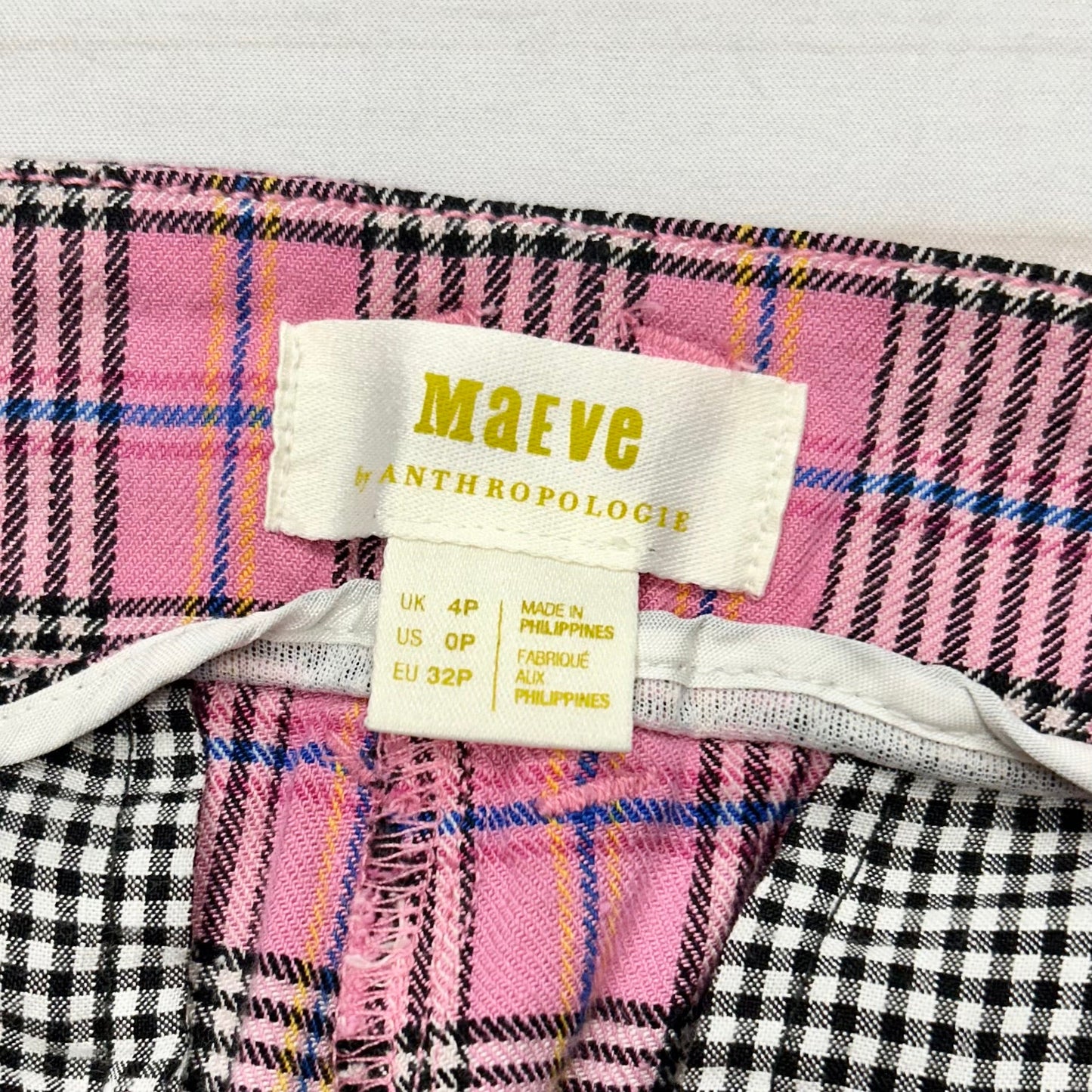 Pink & White Pants Wide Leg By Maeve, Size: 0p