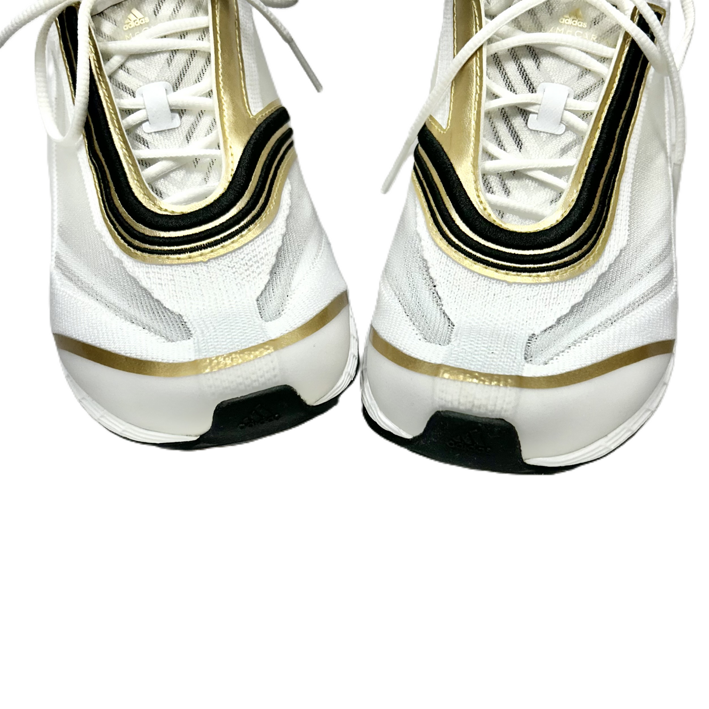 Gold & White Shoes Designer By Adidas, Size: 6
