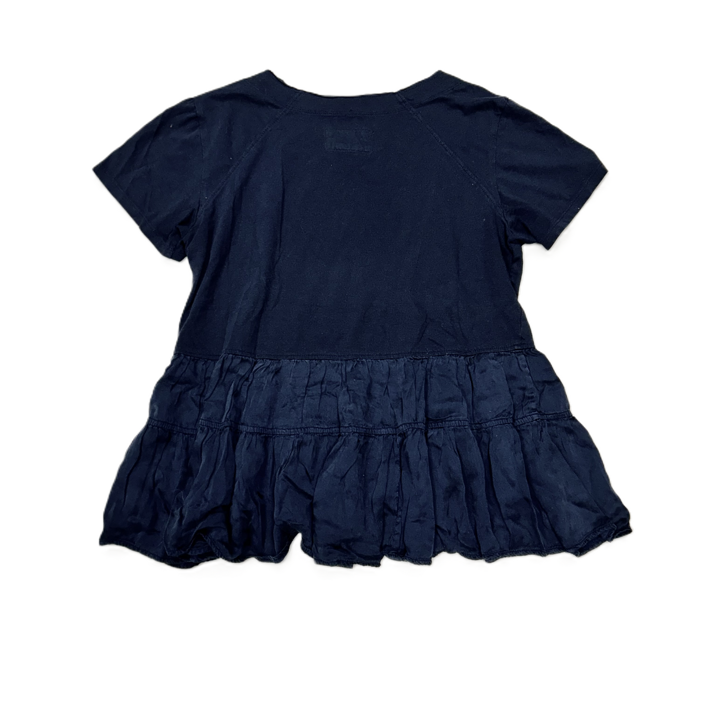 Navy Top Short Sleeve By Anthropologie, Size: S