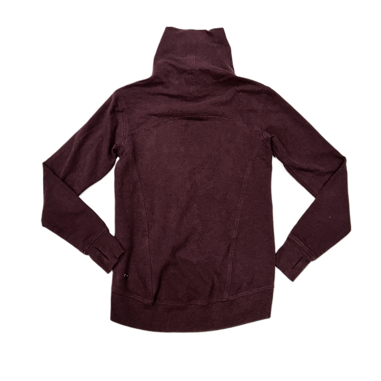 Purple Athletic Top Long Sleeve Collar By Lululemon, Size: Xs