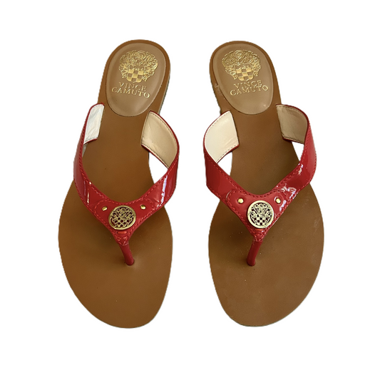 Red Sandals Flip Flops By Vince Camuto, Size: 8