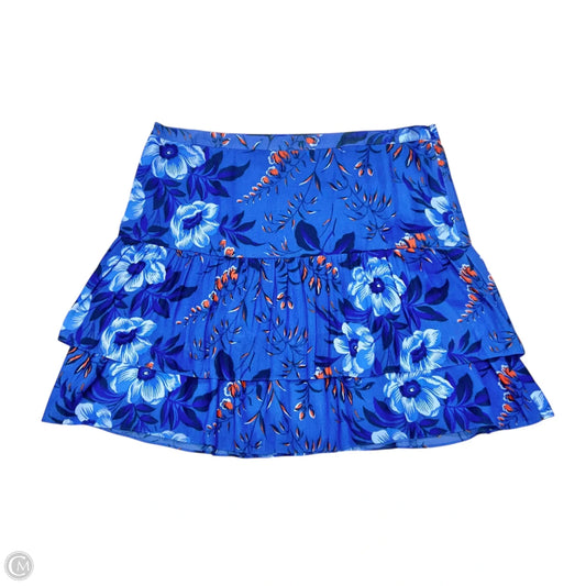 Skirt Mini & Short By Loft In Blue & Orange, Size: 14