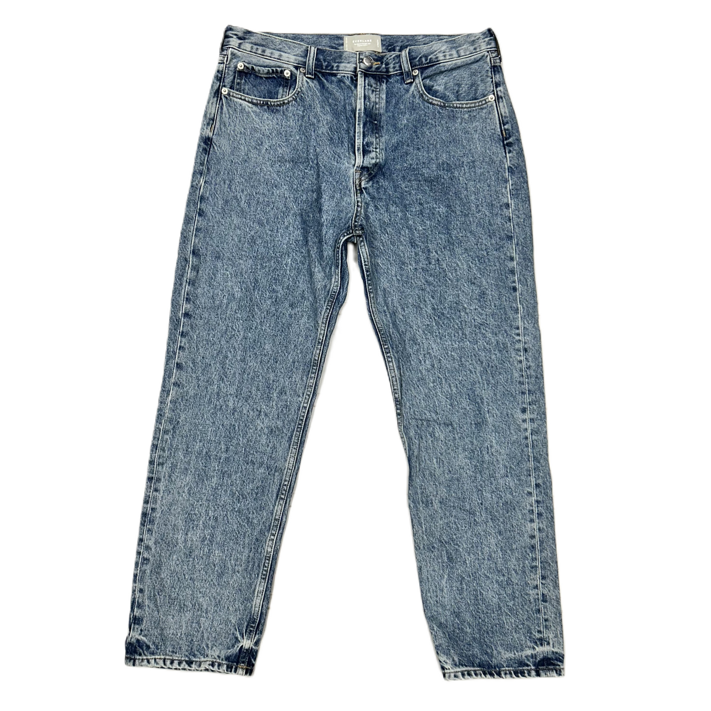 Jeans Straight By Everlane In Blue Denim, Size: 10