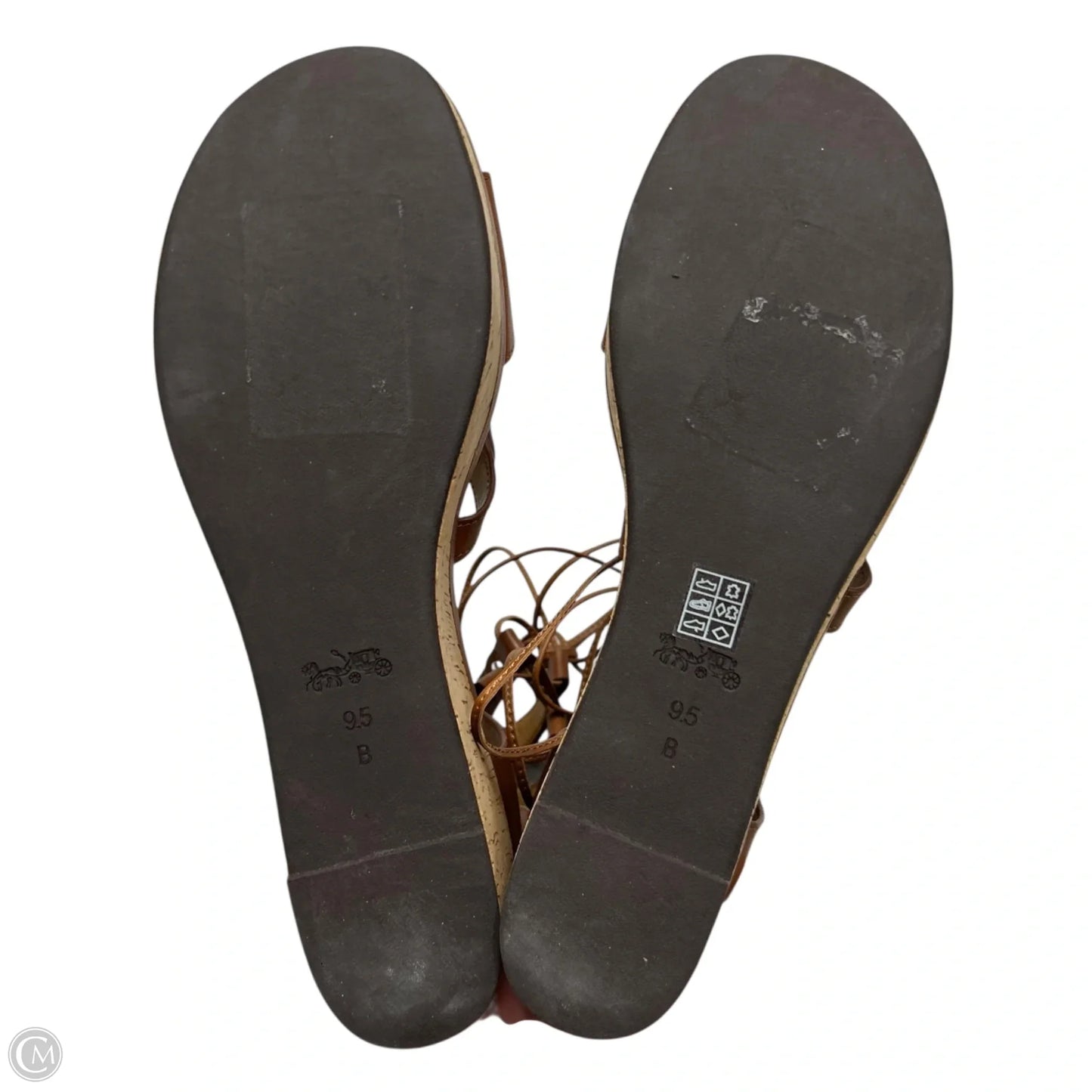 Sandals Designer By Coach In Brown, Size: 9.5