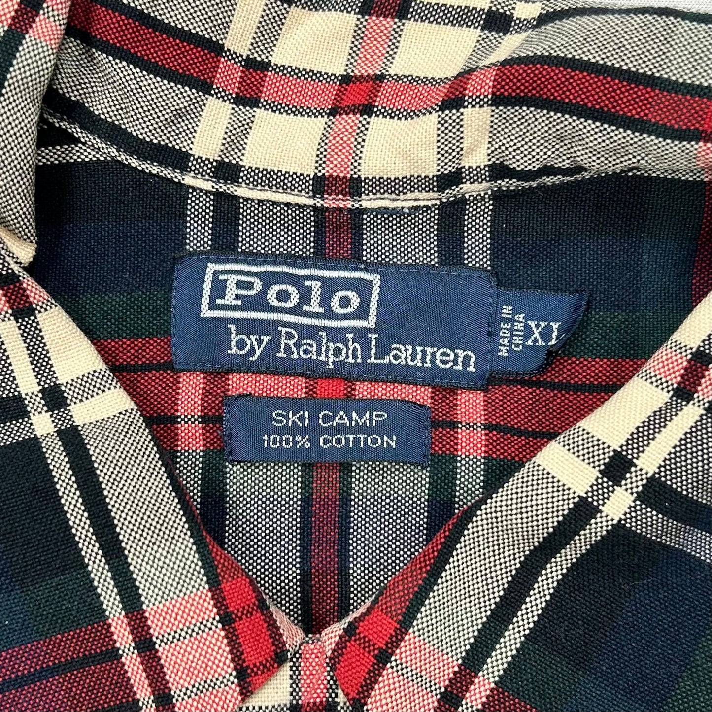 Top Long Sleeve Designer By Polo Ralph Lauren In Plaid Pattern, Size: Xl