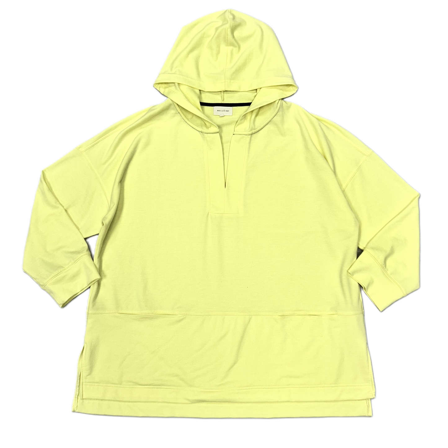 Sweatshirt Hoodie By Melloday In Yellow, Size: 2x