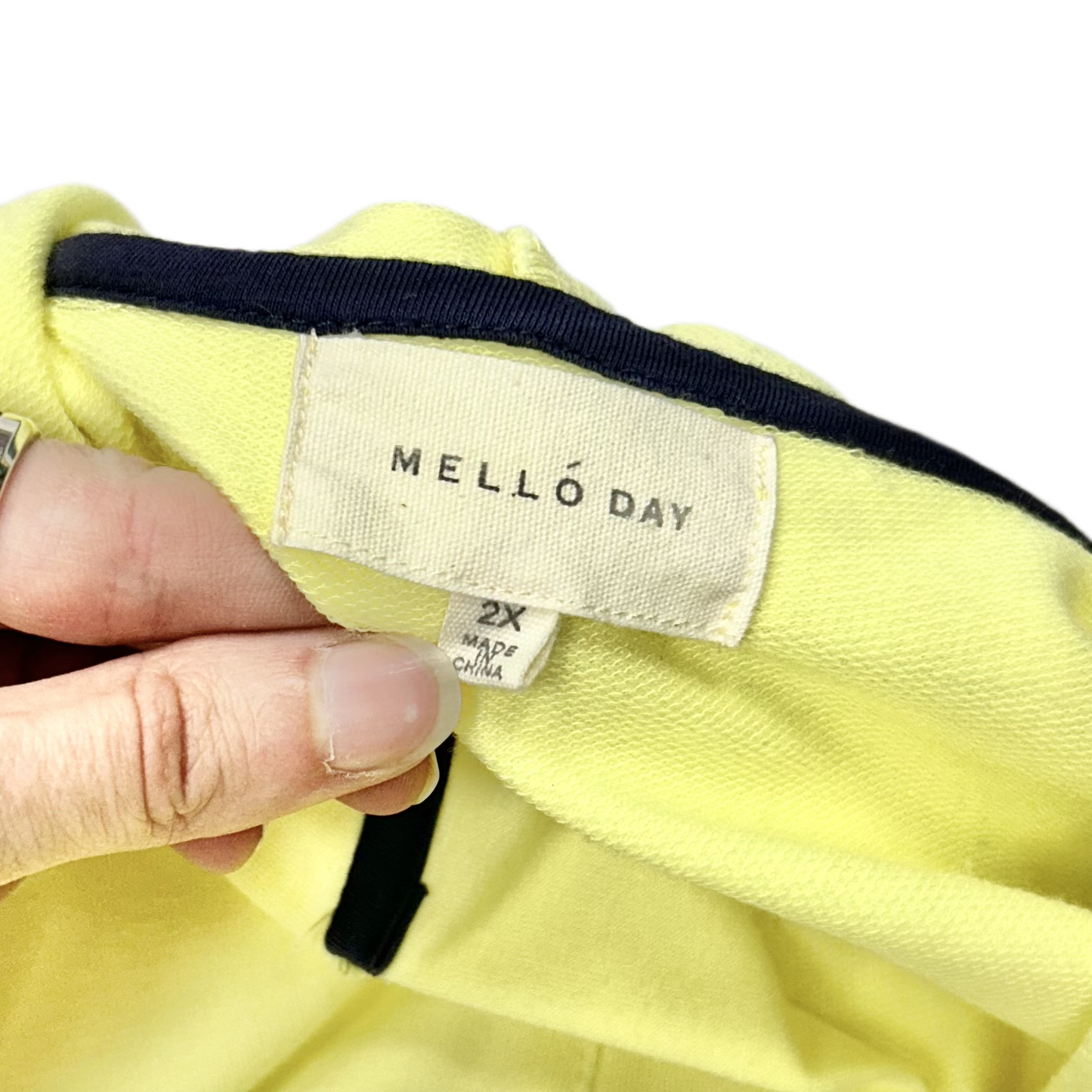 Sweatshirt Hoodie By Melloday In Yellow, Size: 2x