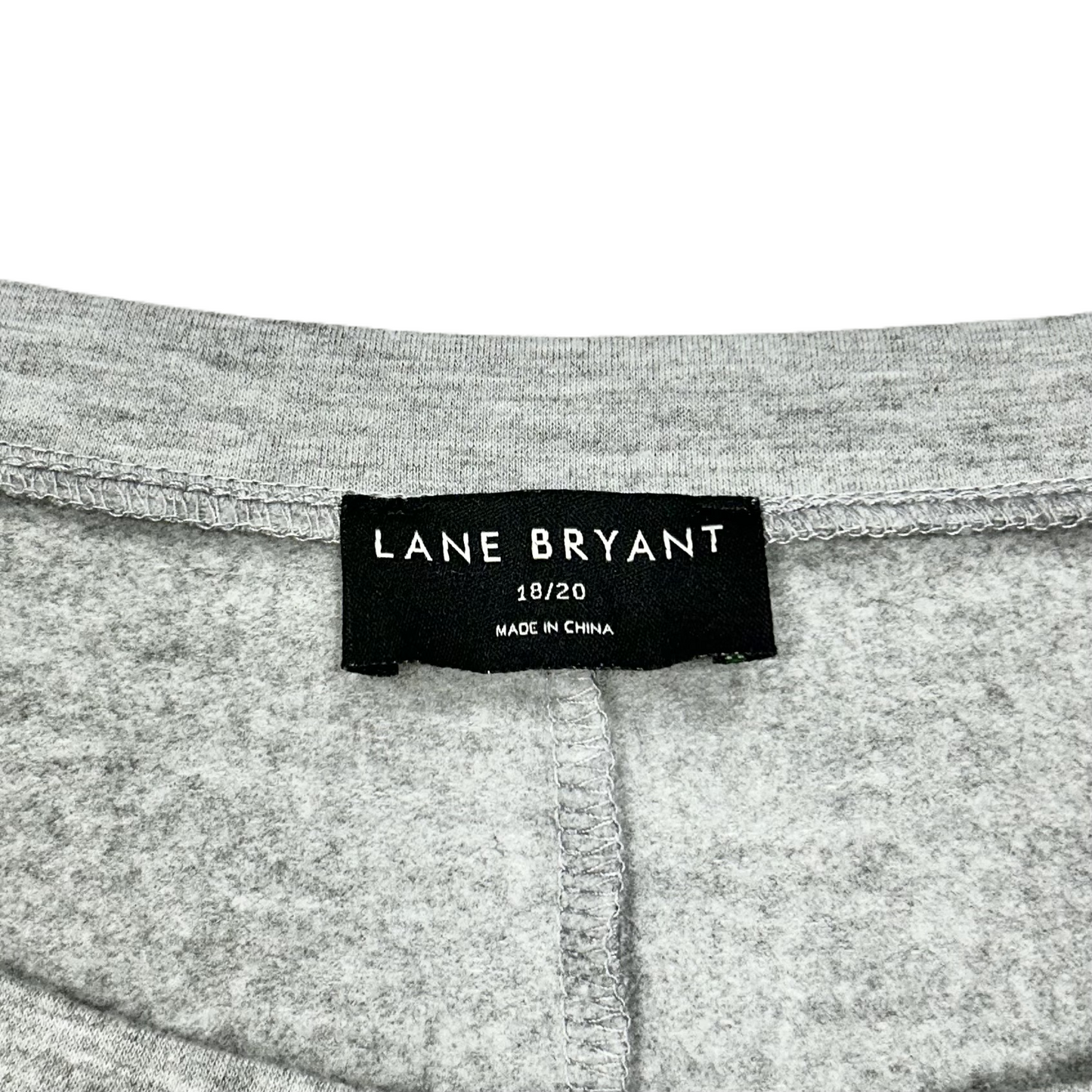 Sweatshirt Crewneck By Lane Bryant In Grey, Size: 2x