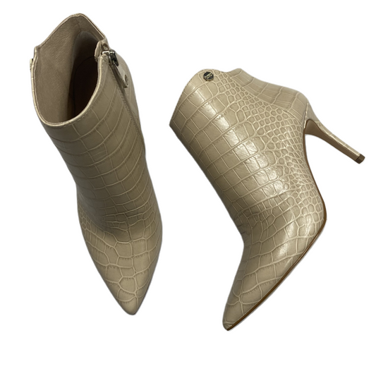 Boots Ankle Heels By Louise Et Cie In Beige, Size: 8