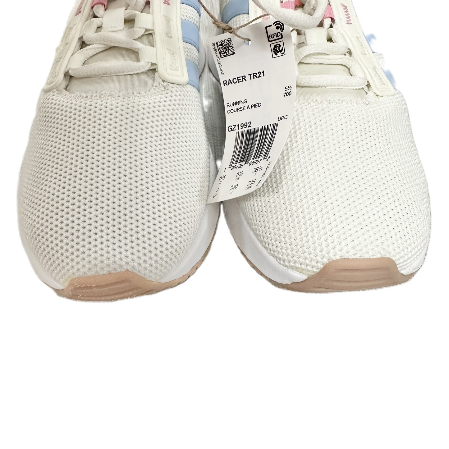 Shoes Athletic By Adidas In Cream & Pink, Size: 7