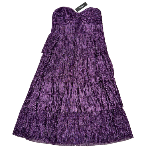 Dress Party Midi By Lulus In Purple, Size: Xl