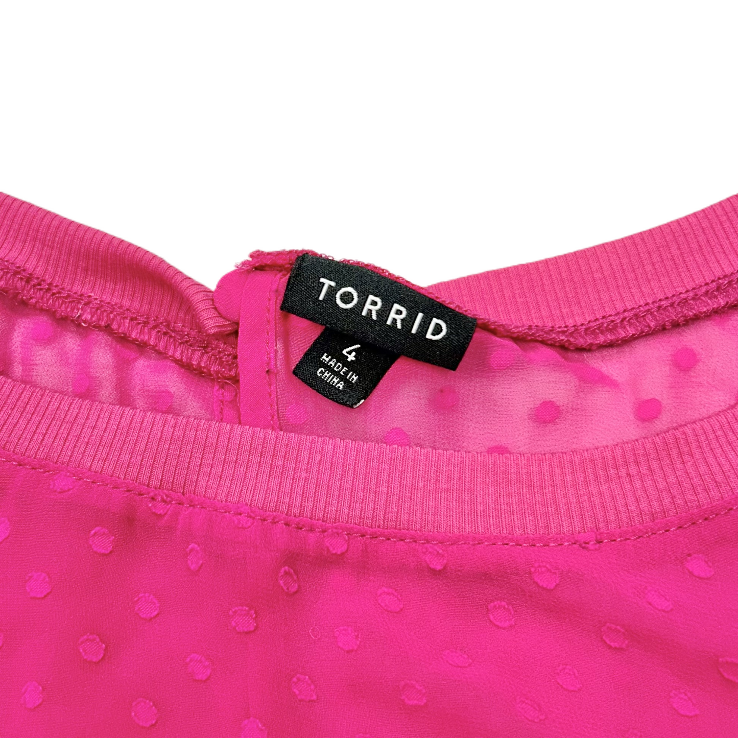 Top Short Sleeve By Torrid In Pink, Size: 4x