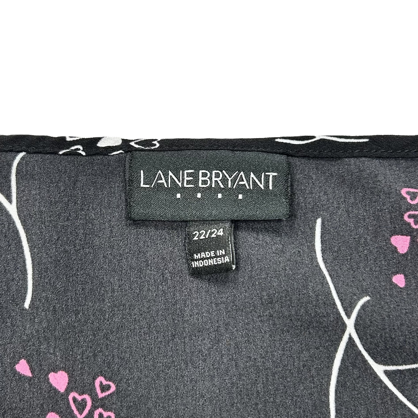 Top Long Sleeve By Lane Bryant In Black & Pink, Size: 3x