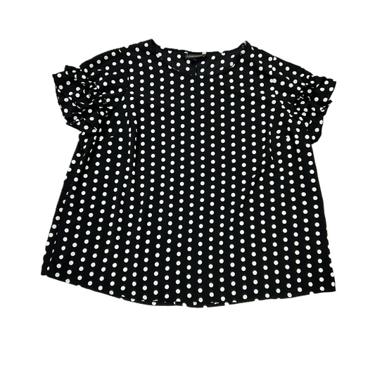 Top Short Sleeve By Lane Bryant In Black & White, Size: 3x