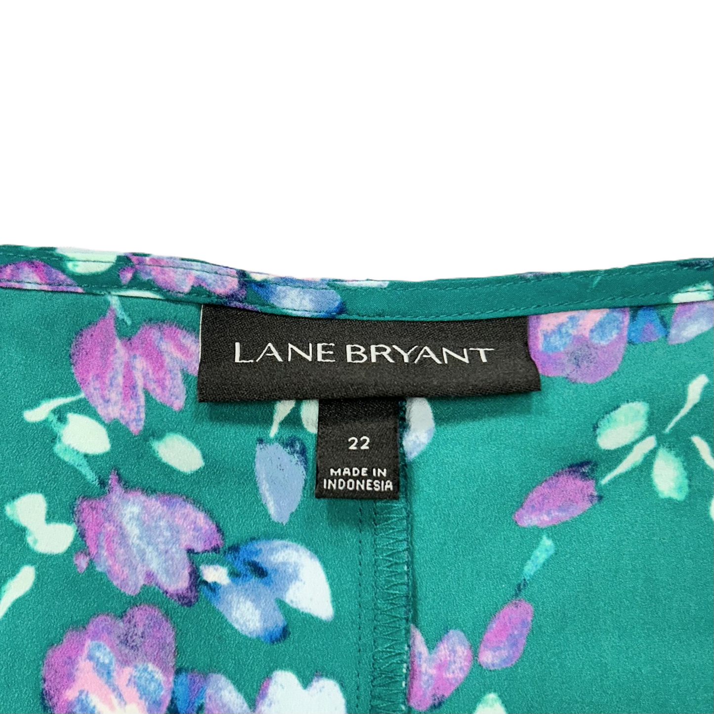 Top Short Sleeve By Lane Bryant In Green & Purple, Size: 3x