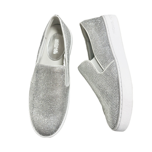 Shoes Sneakers By Michael By Michael Kors In Silver, Size: 6