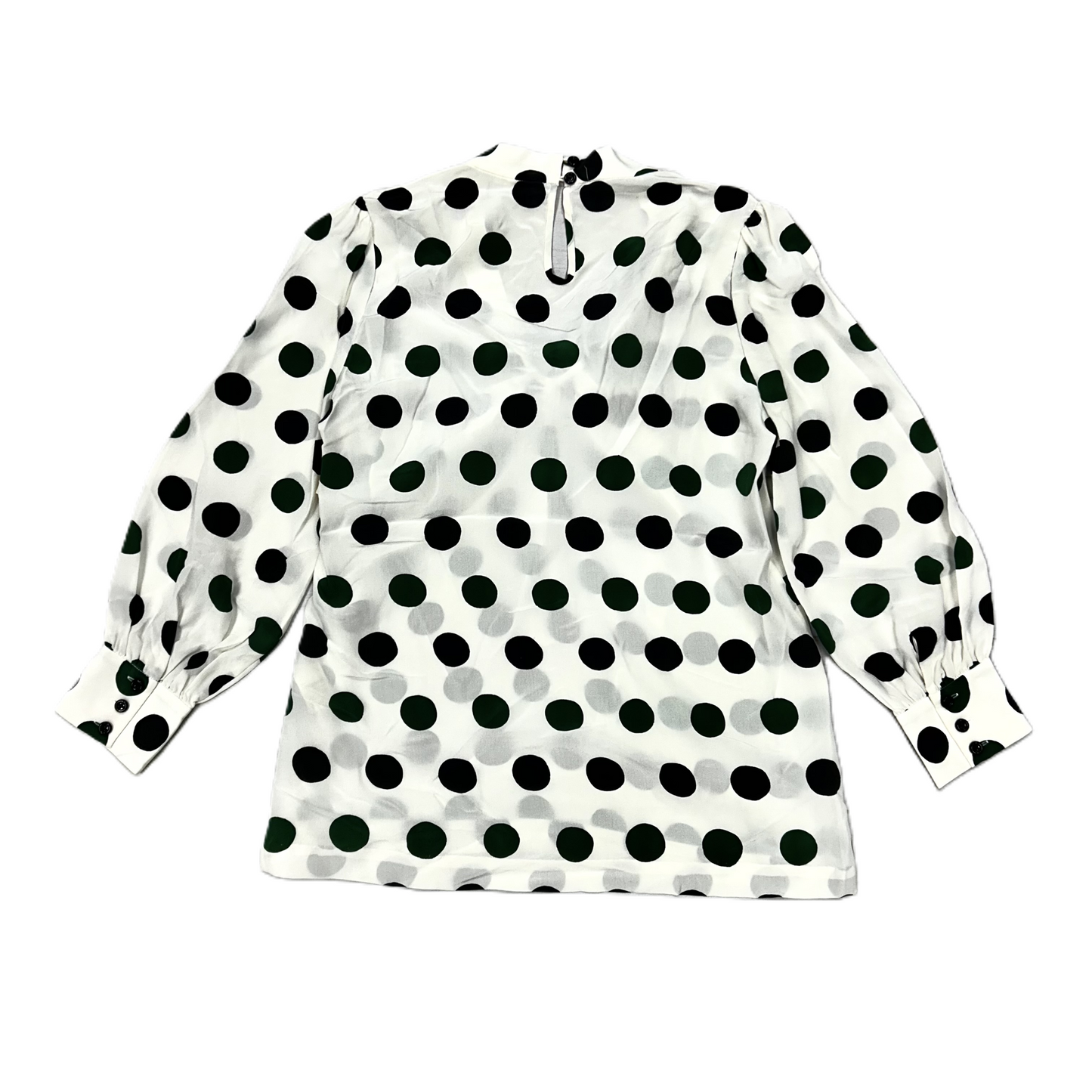 Top Long Sleeve Designer By Kate Spade In Green & White, Size: Xs