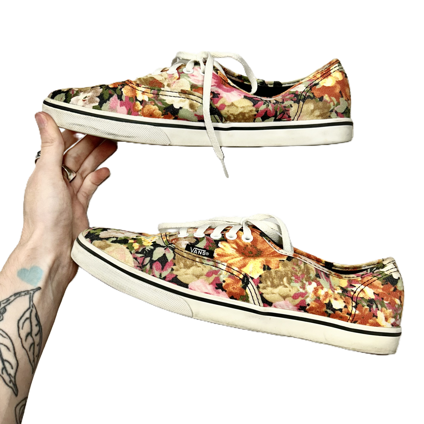 Shoes Sneakers By Vans In Floral Print, Size: 8.5